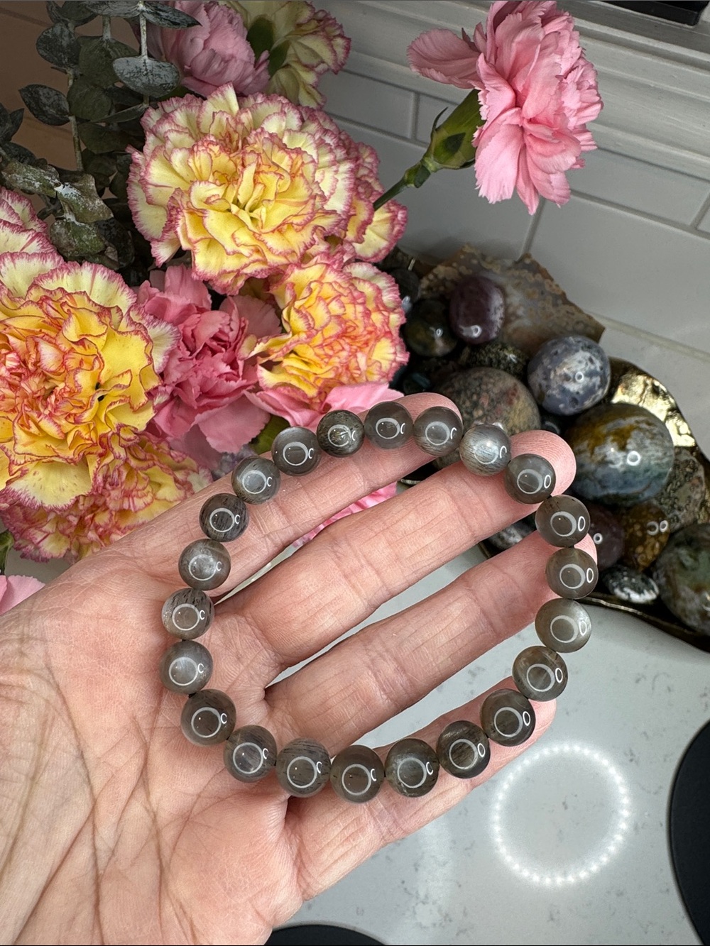 HQ Rainbow Black Moonstone Bracelet